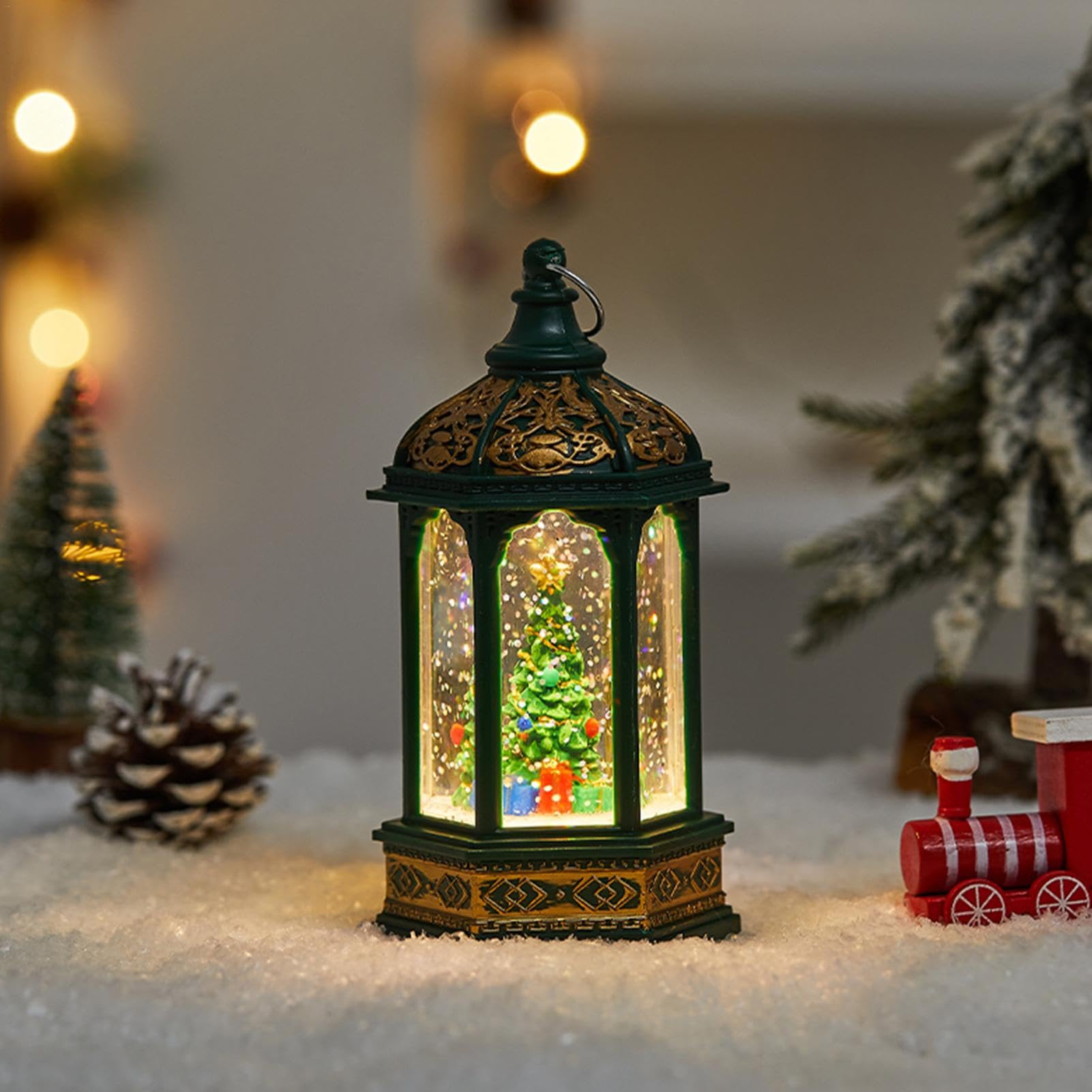 Amazon.co.jp: クリスマス LED ライトランタン 電池式 サンタクロース